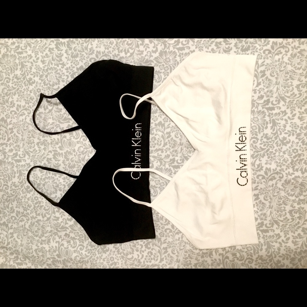 Calvin Klein black and white bralette set